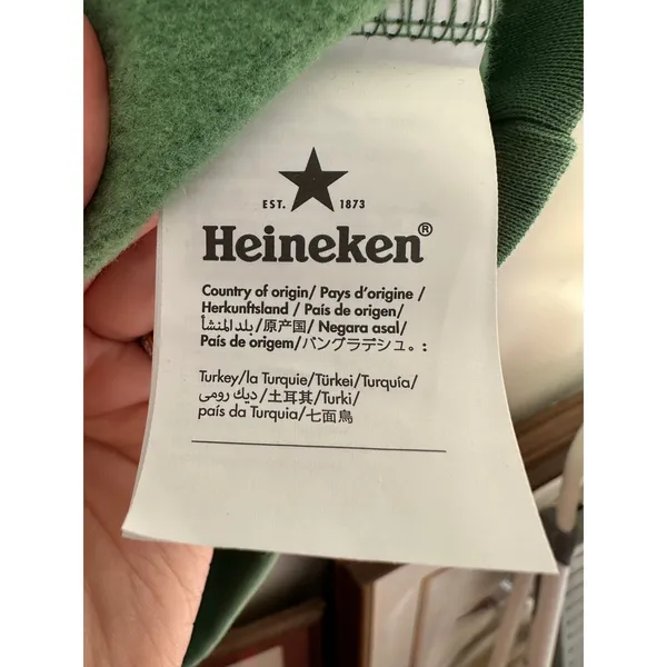Heineken Green Organic Cotton Crewneck Sweatshirt Medium - Image 4