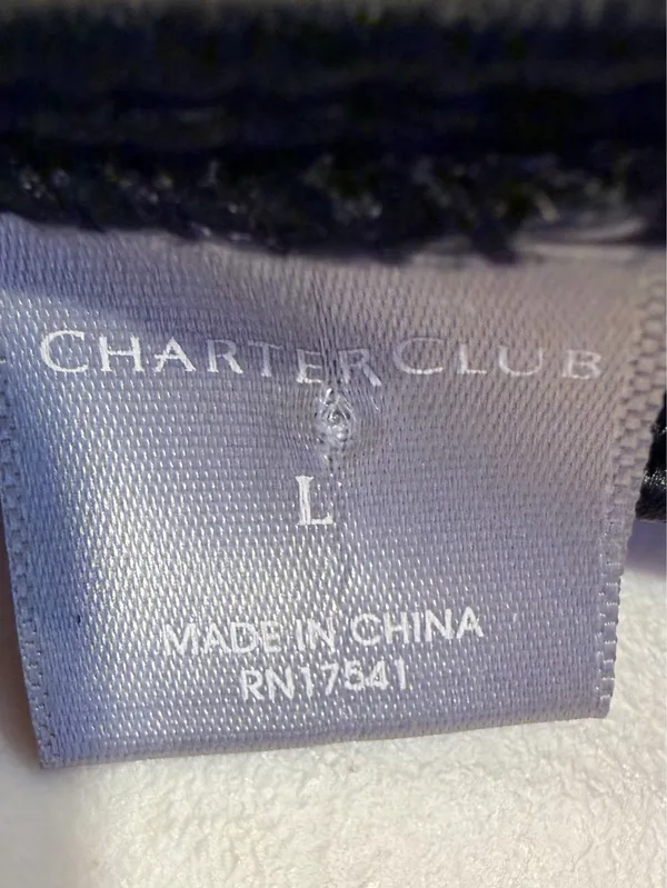 Charter Club | ladies black leather gloves. Size: L - Image 7