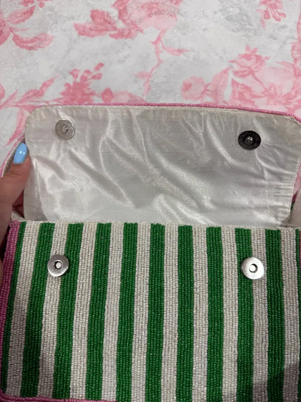Pink and Green Beaded Bag Multiple - Image 3