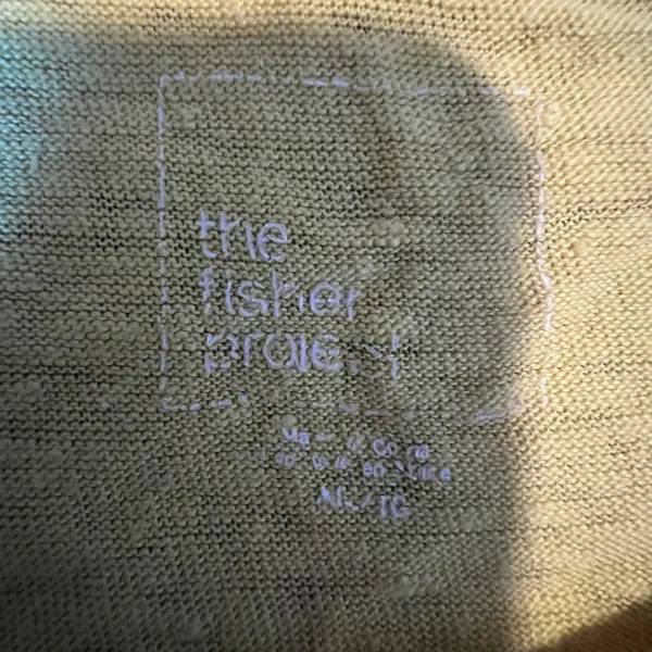 Eileen Fisher‎ Chartreuse Yellow Crew Neck Short Sleeve Tee XL Organic Linen - Image 2