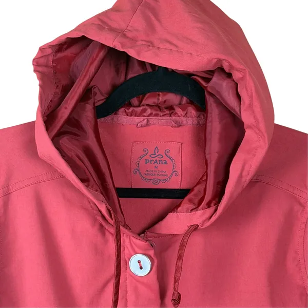 Prana Lightweight Nylon Jacket Women's Medium Terracotta Hood Gorpcore Fall - Image 3