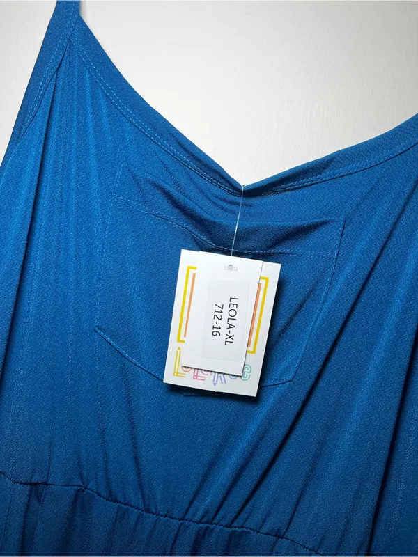 LuLaRoe Leola Blue Sleeveless Jumpsuit Romper - Image 2