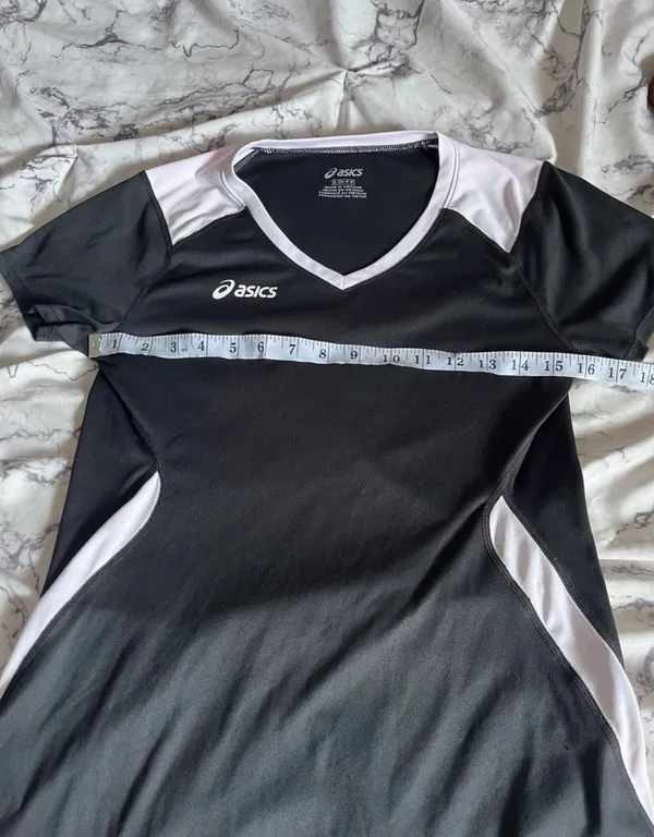 ASICS Black & White Volleyball Jersey Top - Image 5