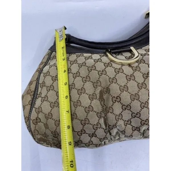 Gucci tote all over logo beige brown jacquard fabr - Image 5