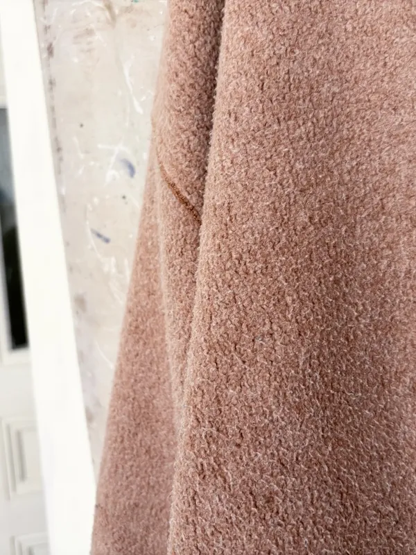 Zara Faux Shearling Half Zip Pullover Sweatshirt - Image 4