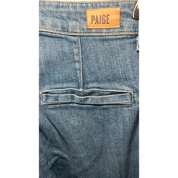 PAIGE Nellie High Rise Culotte Jeans‎ 25 Hayden Blue Patch Pocket Wide Leg - Image 4