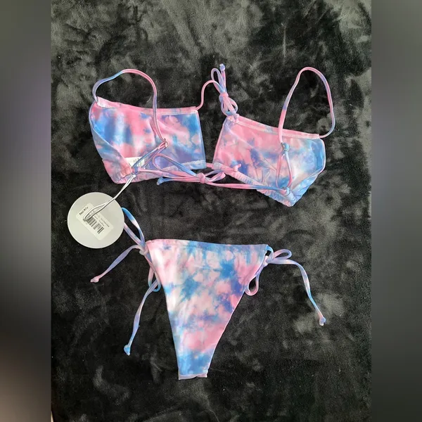 Princess Polly Tahiti Bikini Set in Pink/Blue Size 2 New with tag - Image 6