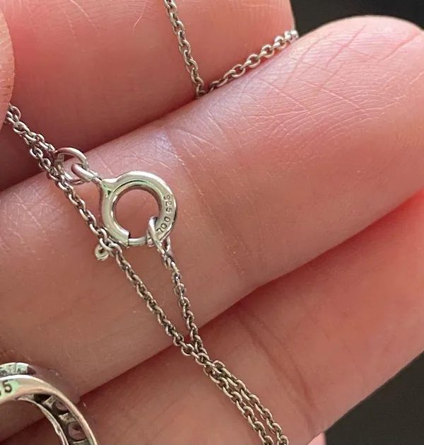 SAI 925 Pink Ribbon Cancer Sterling Silver 18” Necklace - Image 9