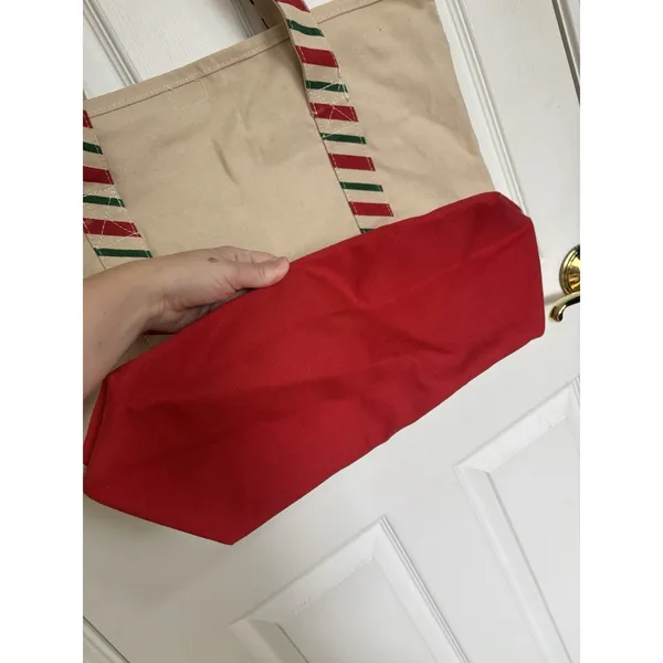 NWT Walt Disney World Christmas Holiday Canvas Tote Bag Red Green - Image 10