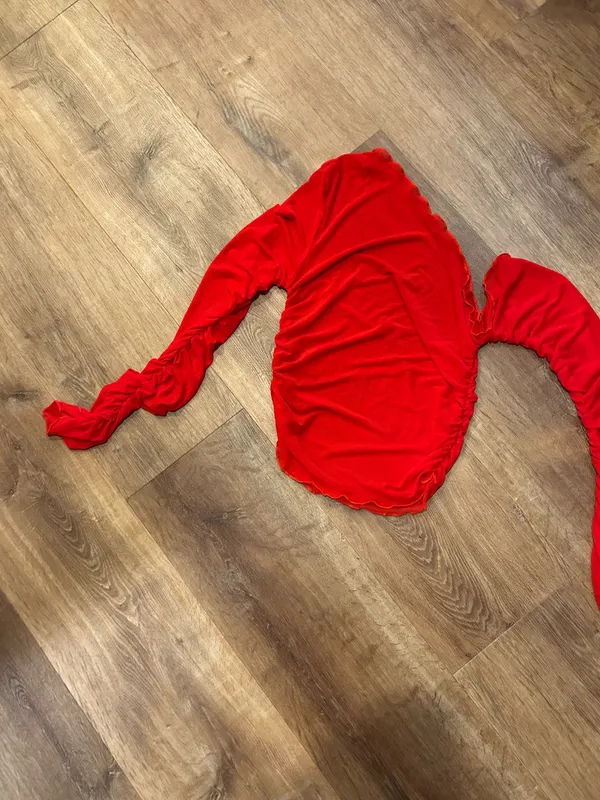 Red mesh long sleeve shirt - Image 4