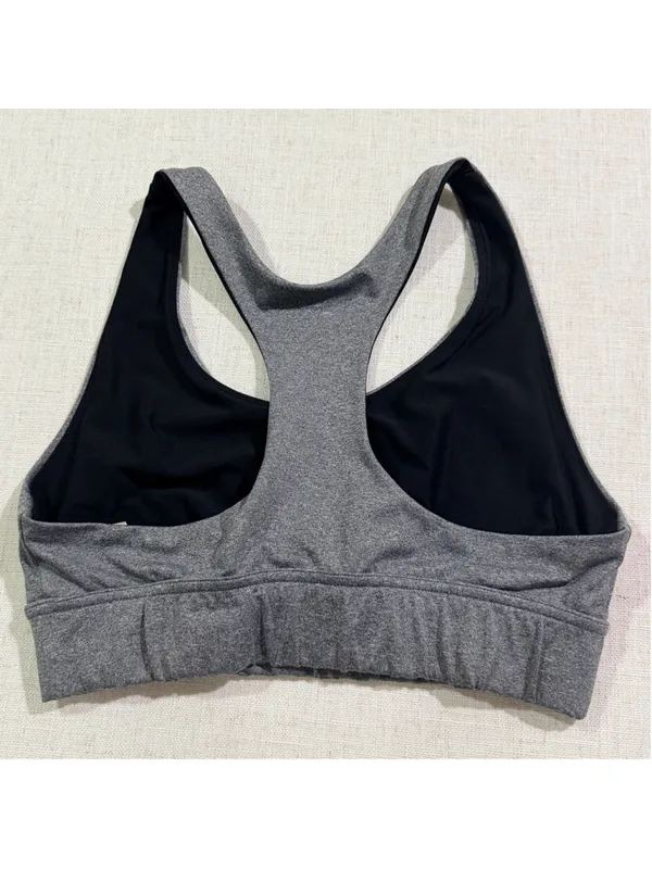 Activ8 Women’s XL Sports Bra Gray Racerback Athletic Workout Stretch Activewear - Image 3