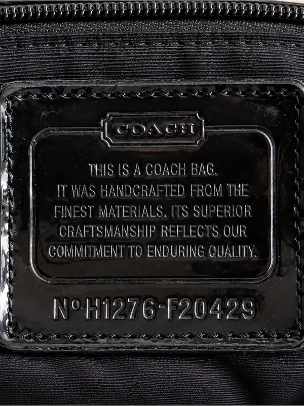 Coach Signature Black & Silver Jacquard Tote Bag – Style F20429 - Image 6