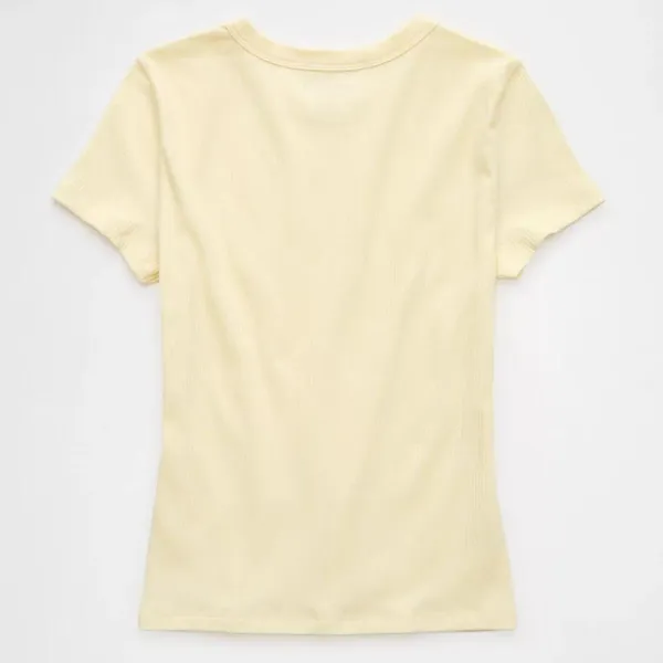 American Eagle Yellow Ribbed Women's Top - Image 4