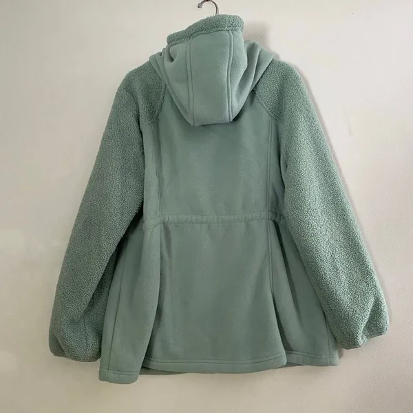 Koolaburra by UGG Sherpa Fleece Zip Hoodie Jacket Large Mint Green - Image 3