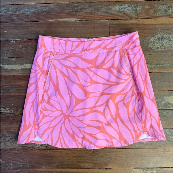Vineyard Vines Passion Fruit Bloom Golf Performance Skort Pink Sz 10 💛🍄 - Image 7