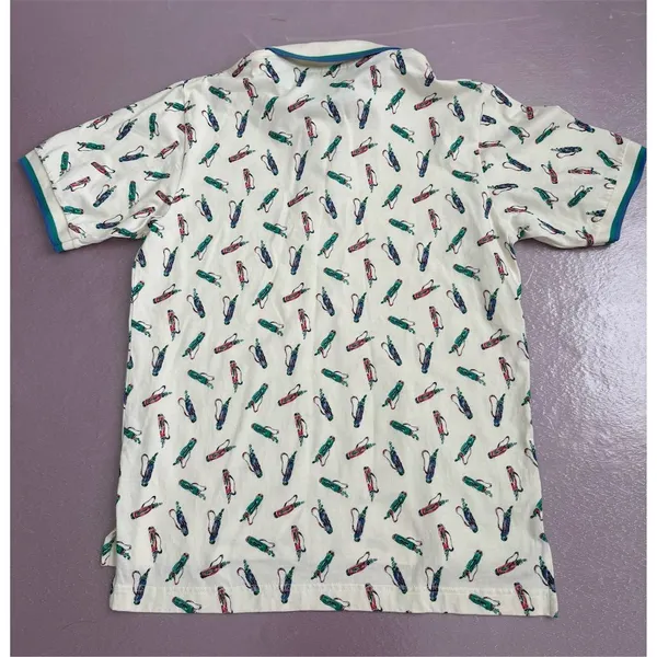 Vintage IZOD Women's Polo Shirt M Golf Print‎ Multicolor Casual Spring - Image 2