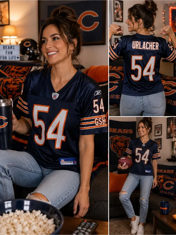 Vintage Reebok Chicago Bears Brian Urlacher #54 NFL Jersey Women’s Small - Image 2