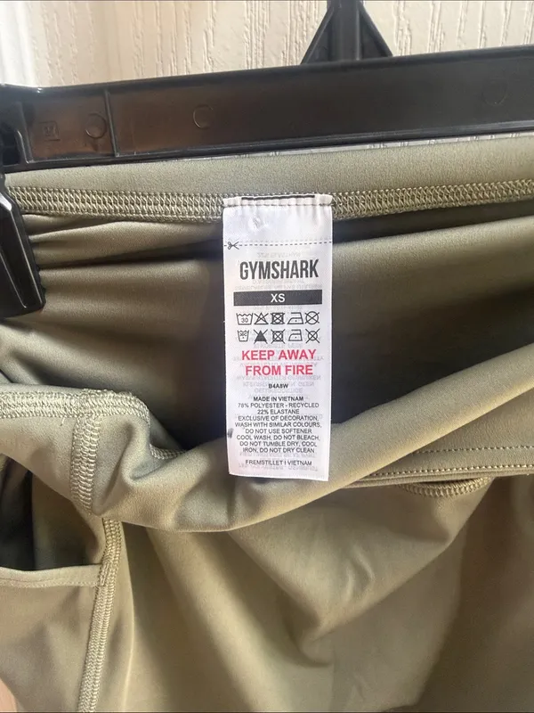 Gymshark Olive Green High-Rise Pocket Bike Shorts - Image 3
