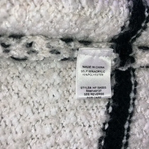 HYFVE Open Front‎ Long Cardigan Sweater Women Large Striped Knit Casual Cozy - Image 11