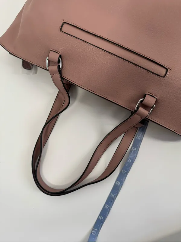 GUESS Blush Rose Saffiano Tote Bag - Image 12