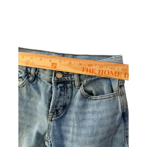 PacSun Womens Light Wash Low-Rise Straight Jeans With Button Fly Size 23 - Image 7
