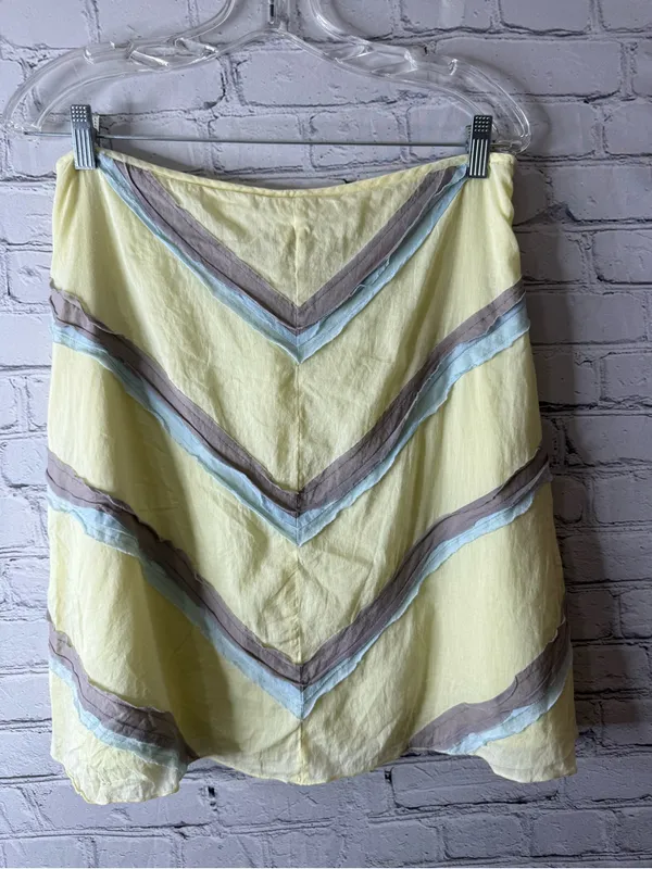 Free people Yellow Chevron Trim A-Line Skirt - Image 3