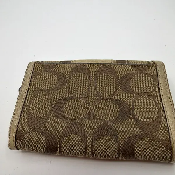Coach Brown Signature C Canvas Bifold Wallet - Image 3