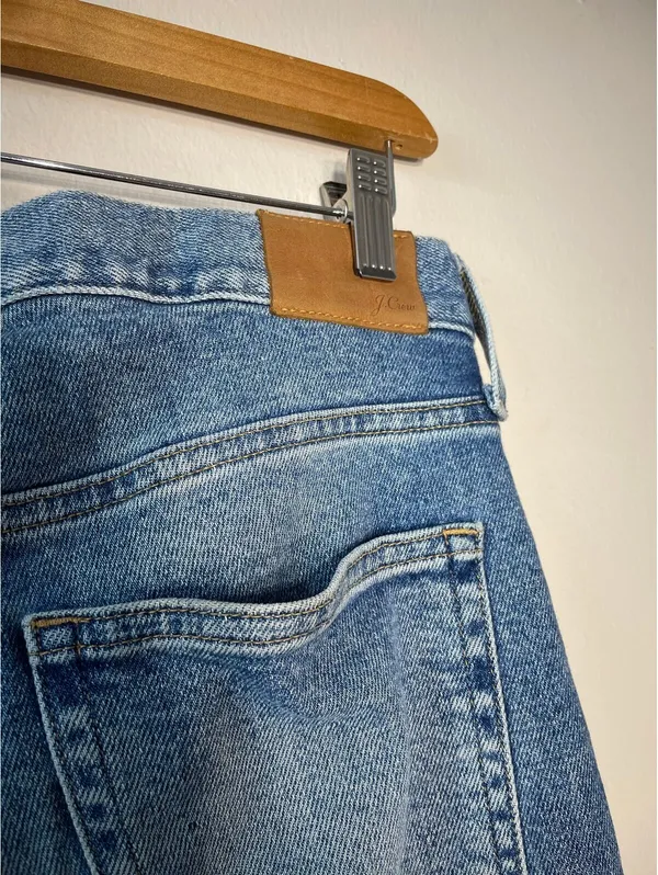 J Crew Demi Boot Crop Jeans Raw Hem Y2K Boho Western 27 T - Image 6