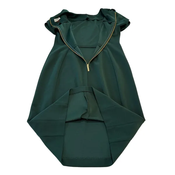 Calvin Klein Dark Green Tulip Sleeve Stretch Crepe Sheath Dress‎ Size 6 - Image 8