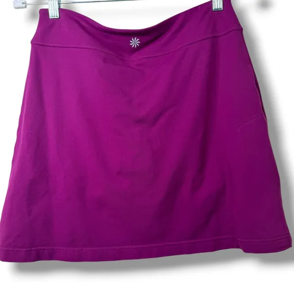 Athleta Berry Purple Athletic Golf Tennis Running Skirt Built-in Shorts Skort - Image 6