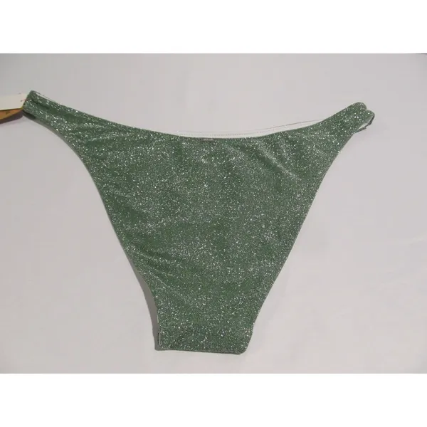 Victoria’s Secret PINK Shimmer Brazilian Bikini Bottom Pine Green M NWT Cheeky - Image 3