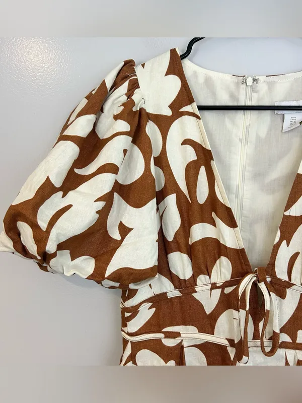 House of Harlow Puff Sleeve Linen Blend - Image 4