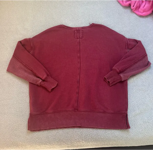 Aerie Maroon Crewneck Oversized - Image 3