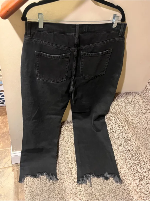 We The Free We The Free Black Distressed Maggie Mid-Rise Straight Jeans - Image 4