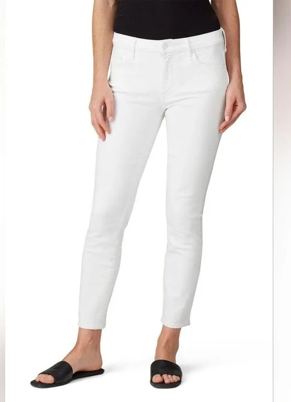 RTR sz 30 (10) MOTHER Fairest Of Them All The Looker Crop Jeans solid white Jean - Image 2
