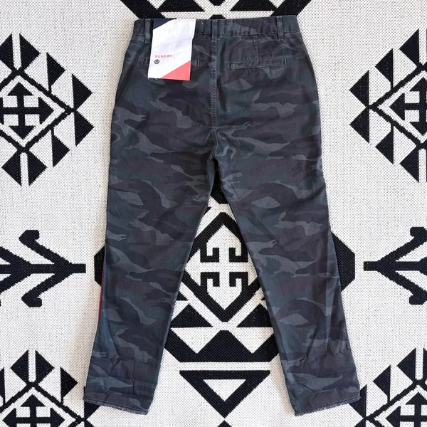 Sundry x Anthropologie Side Trim Camo Le Soleil Pants in Charcoal Size 27 - Image 11