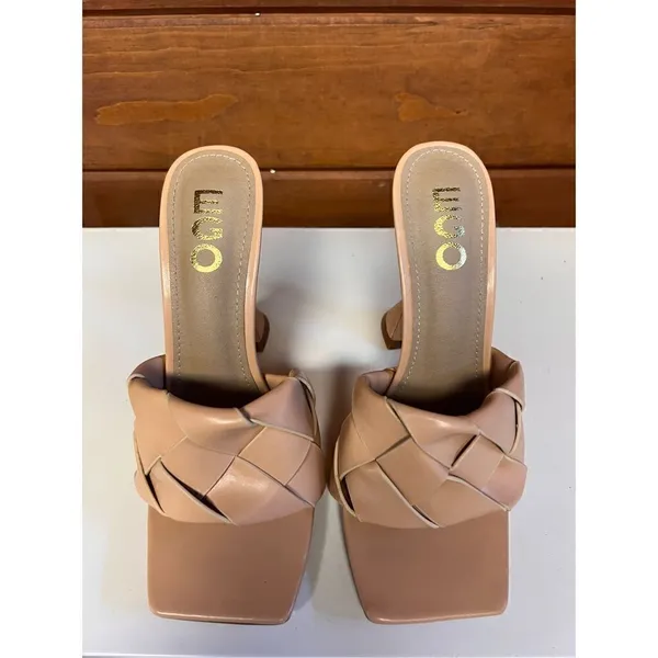 Ego Hand Woven sculptured heel Peep Toe Sandals Sz 5 UK Sz 7 USA - Image 4