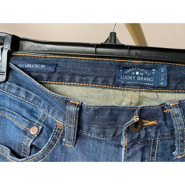 LUCKY BRAND 410‎ Athletic Fit Dark Wash Jeans Laidback Heritage Fit Clean Girl - Image 5