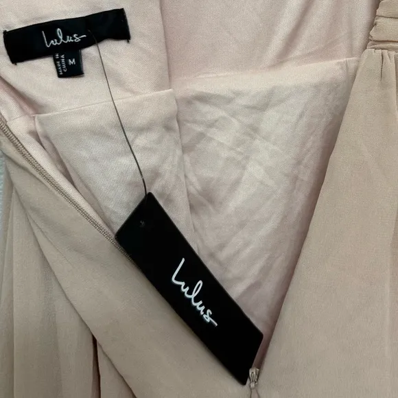 NEW Lulus Heavenly Hues Blush Maxi Dress Sz MEDIUM - Image 16