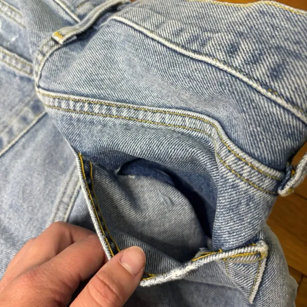 Agolde Parker Denim Shorts Size 25 Blue Distressed Frayed Cutoff High Rise - Image 6