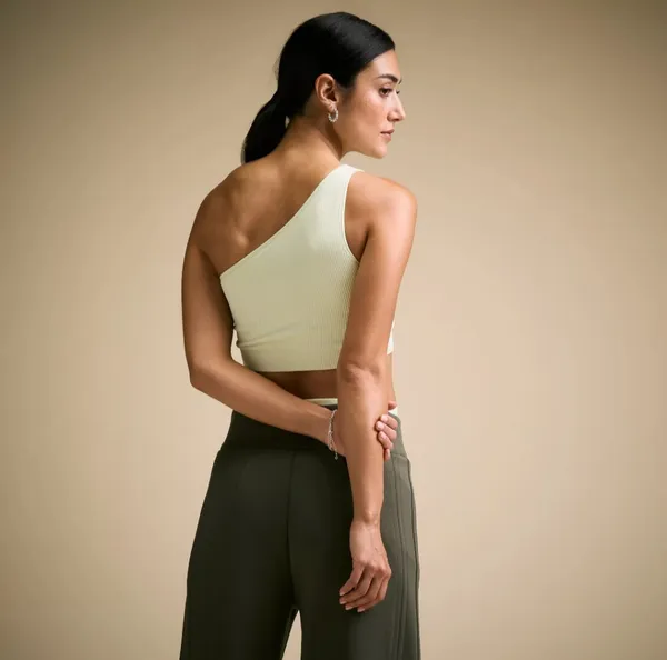Calia by Carrie Women's Seamless One Shoulder Sports Bra in Matcha Frost size M NWT $38 - Image 2
