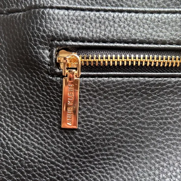 Anne Klein Purse Black Faux Leather - Image 3