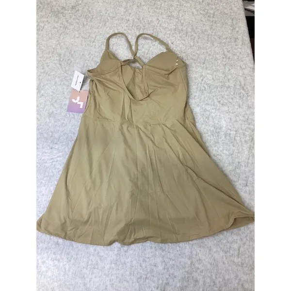 JoyLab Womens Almond Tan Exercise Dress Built-in Bra and Shorts Large NWT - Image 2