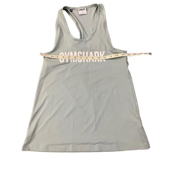 Gymshark mint‎ light green womens open back activewear tank size small - Image 6