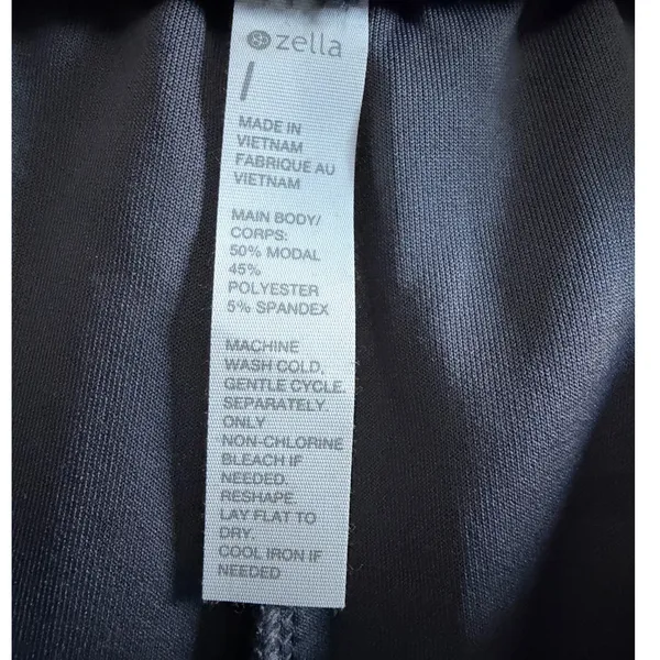 Zella Ultra Soft Scuba Wide Leg Pants Grey Forged NR502217MI L New - Image 3