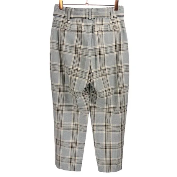 Aritzia‎ Wilfred Plaid Tie Belt Trouser Pants Sz 4 Academia Preppy Career Office - Image 4