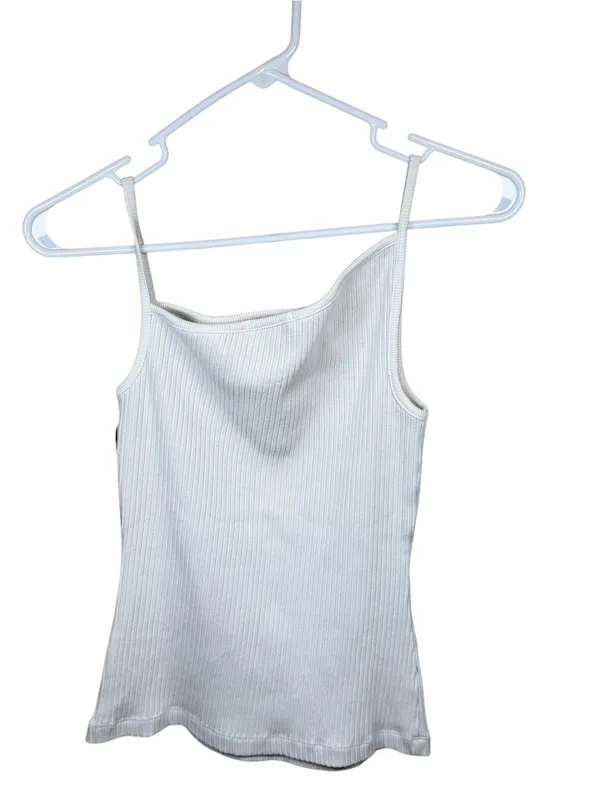 AGOLDE Priya Ribbed Organic Cotton Tank Clean Girl Y2K Powder Minimalist Size M - Image 5