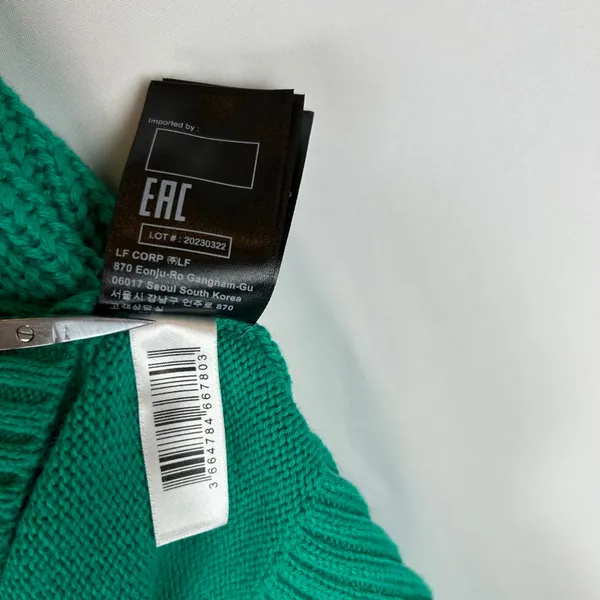 ba&sh Lady Pullover Emerald Green Wool Cotton Layered Knit Sweater US 6 - Image 9