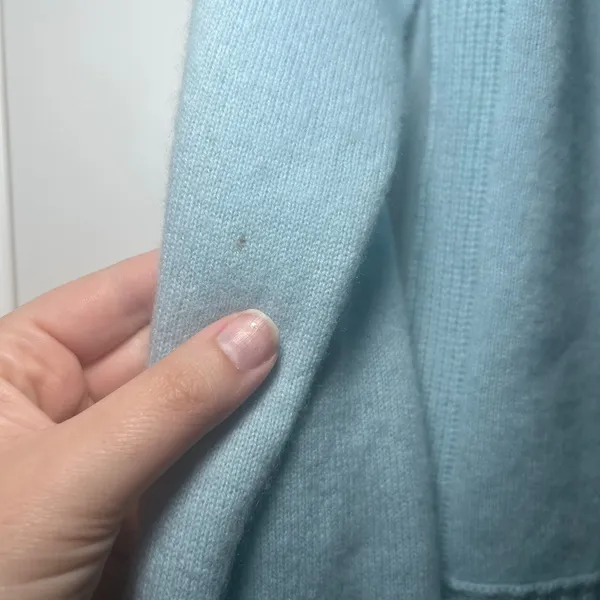 360 Cashmere Light Blue Crewneck Raglan Sweater XS Pure Cashmere cozy minimal - Image 7