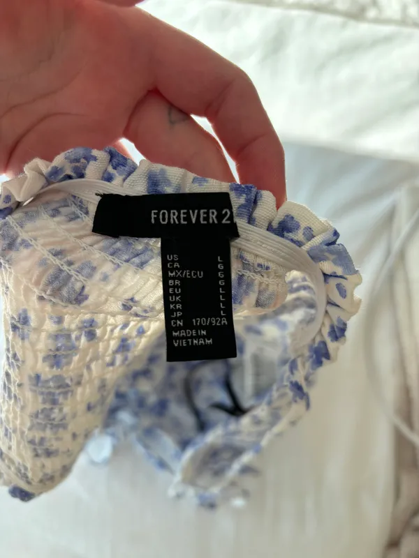 Blue Floral Tank Top - Image 4